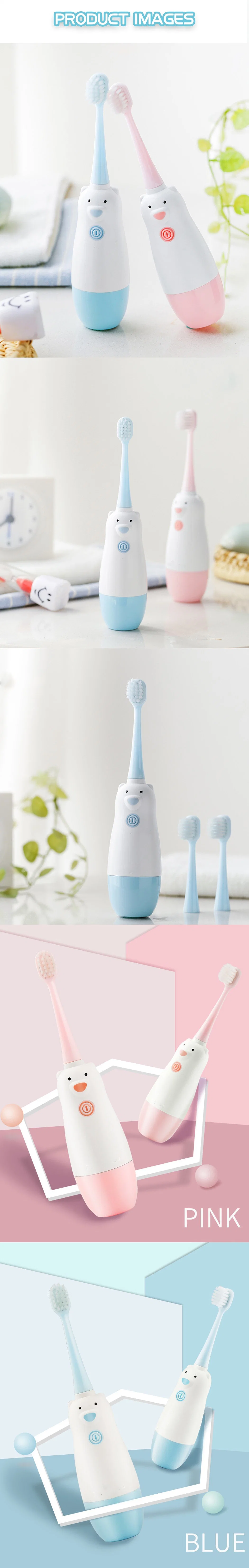 OEM Teeth Whitening Battery Powered Waterproof Sonic Kids Electric Toothbrush